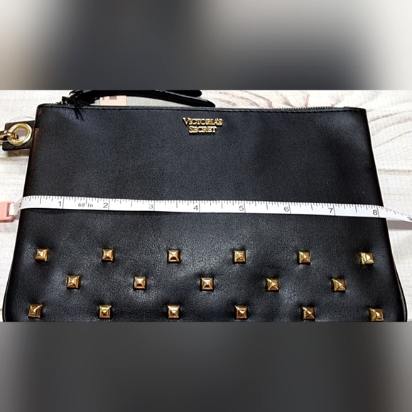Victoria's Secret Black Studded Wristlet Wallet Limited Edition - New With Tags - Picture 5 of 7